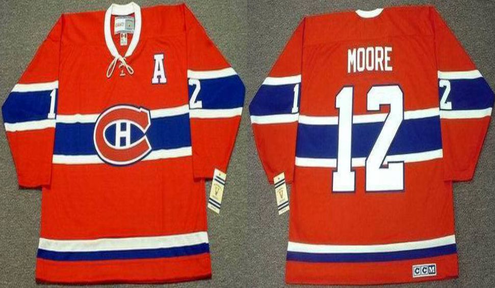 2019 Men Montreal Canadiens 12 Moore Red CCM NHL jerseys